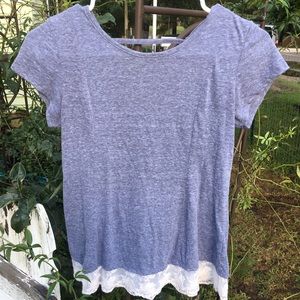 BOGO Girls Cute T with Lace Trim by Speechless